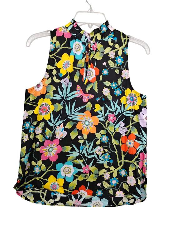 J. Crew Tops - J. Crew X Liberty Floral Print Blouse Size 2 100% Cotton Sleeveless Mock Neck